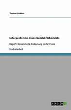 Interpretation eines Geschäftsberichts