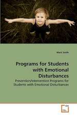 Programs for Students with Emotional Disturbances