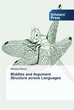 Middles and Argument Structure across Languages