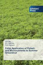 Foliar Application of Potash and Micronutrients to Summer Groundnut