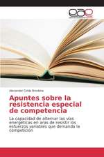 Apuntes Sobre La Resistencia Especial de Competencia