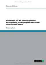 Grundsätze für die ordnungsgemäße Erteilung von Bestätigungsvermerken bei Abschlussprüfungen