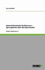 Unterrichtsstunde Gerätturnen - Sprunghocke über den Querkasten