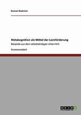 Metakognition als Mittel der Lernförderung