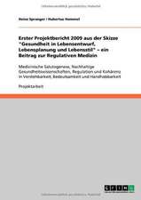 Erster Projektbericht 2009 aus der Skizze "Gesundheit in Lebensentwurf, Lebensplanung und Lebensstil" - ein Beitrag zur Regulativen Medizin