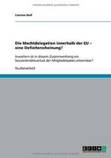 Die Machtdelegation innerhalb der EU - eine Defiziterscheinung?