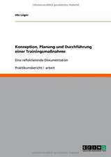 Konzeption, Planung und Durchführung einer Trainingsmaßnahme