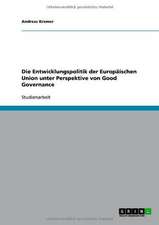 Die Entwicklungspolitik der Europäischen Union unter Perspektive von Good Governance