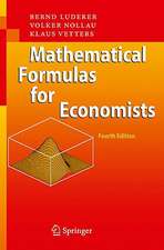 Mathematical Formulas for Economists