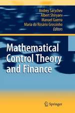 Mathematical Control Theory and Finance