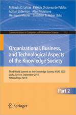 Organizational, Business, and Technological Aspects of the Knowledge Society: Third World Summit on the Knowledge Society, WSKS 2010, Corfu, Greece, September 22-24, 2010, Proceedings, Part II