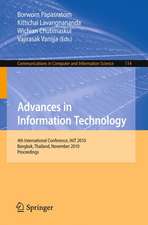 Advances in Information Technology: 4th International Conference, IAIT 2010, Bangkok, Thailand, November 4-5, 2010, Proceedings