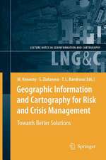 Geographic Information and Cartography for Risk and Crisis Management: Towards Better Solutions