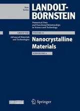 Nanocrystalline Materials, Subvolume A: Advanced Materials and Technologies