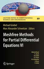 Meshfree Methods for Partial Differential Equations VI