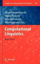 Computational Linguistics: Applications