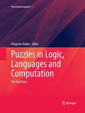 Puzzles in Logic, Languages and Computation: The Red Book
