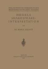 Hegels Shakespeare- Interpretation