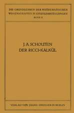 Der Ricci-Kalkül: Eine Einführung in die Neueren Methoden und Probleme der Mehrdimensionalen Differentialgeometrie