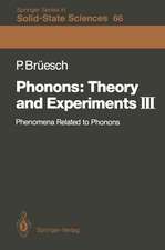 Phonons: Theory and Experiments III: Phenomena Related to Phonons