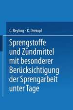 Sprengstoffe und Zündmittel: mit besonderer Berücksichtigung der Sprengarbeit unter Tage