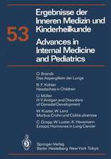 Ergebnisse der Inneren Medizin und Kinderheilkunde/Advances in Internal Medicine and Pediatrics: Neue Foige