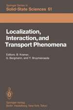 Localization, Interaction, and Transport Phenomena: Proceedings of the International Conference, August 23–28, 1984 Braunschweig, Fed. Rep. of Germany