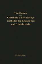 Vita-Massenez Chemische Untersuchungsmethoden für Eisenhütten und Nebenbetriebe: Eine Sammlung praktisch erprobter Arbeitsverfahren