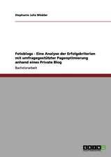 Fotoblogs - Eine Analyse der Erfolgskriterien mit umfragegestützter Pageoptimierung anhand eines Private Blog