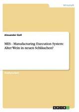 MES - Manufacturing Execution System: Alter Wein in neuen Schläuchen?