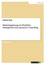 Marketingplanung im Überblick - Strategisches und operatives Controlling