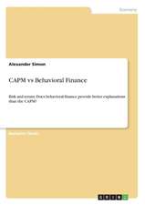 Capm Vs Behavioral Finance