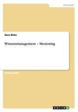 Wissensmanagement - Mentoring