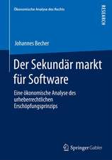 Der Sekundärmarkt für Software: Eine ökonomische Analyse des urheberrechtlichen Erschöpfungsprinzips