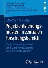 Projektentstehungsmuster im zentralen Forschungsbereich