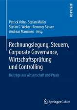 Rechnungslegung, Steuern, Corporate Governance, Wirtschaftsprüfung und Controlling