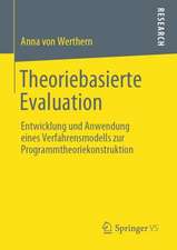 Theoriebasierte Evaluation: Entwicklung und Anwendung eines Verfahrensmodells zur Programmtheoriekonstruktion