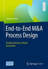 End-to-End M&A Process Design: Resilient Business Model Innovation