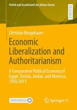 Economic Liberalization and Authoritarianism: A Comparative Political Economy of Egypt, Tunisia, Jordan, and Morocco, 1950-2011