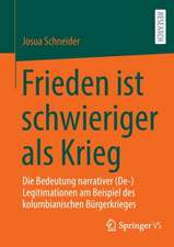 Frieden ist schwieriger als Krieg