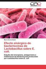 Efecto Sinergico de Bacteriocinas de Lactobacillus Sobre E. Coli.