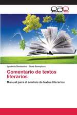 Comentario de textos literarios