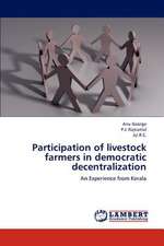 Participation of livestock farmers in democratic decentralization