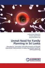 Unmet Need for Family Planning in Sri Lanka