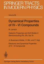 Dynamical Properties of IV–VI Compounds