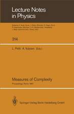 Measures of Complexity: Proceedings of the Conference, Held in Rome September 30–October 2, 1987