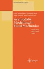 Asymptotic Modelling in Fluid Mechanics: Proceedings of a Symposium in Honour of Professor Jean-Pierre Guiraud Held at the Université Pierre et Marie Curie, Paris, France, 20–22 April 1994