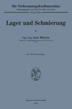 Lager und Schmierung