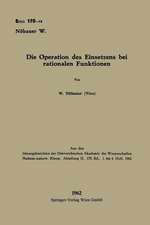 Die Operation des Einsetzens bei rationalen Funktionen