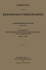 Gesammelte Gesundheitsstatistische Abhandlungen und Kurzberichte: Folge I (1936)